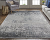 Feizy Cadiz 39FWF Charcoal/Black Area Rug Lifestyle Image Feature