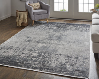 Feizy Cadiz 39FWF Charcoal/Black Area Rug Lifestyle Image