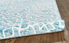 Feizy Rhett I8068 Blue/Ivory Area Rug Corner Image with Rug Pad
