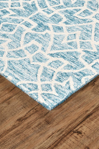 Feizy Rhett I8068 Blue/Ivory Area Rug Lifestyle Image Feature