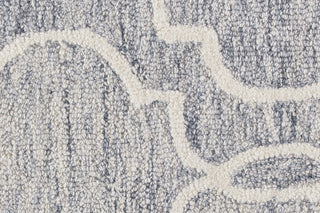 Feizy Belfort 8775F Gray/Ivory Area Rug Corner Image with Rug Pad