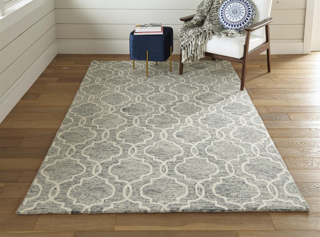 Feizy Belfort 8775F Gray/Ivory Area Rug Lifestyle Image Feature