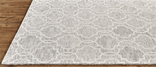Feizy Belfort 8775F Light Gray Area Rug Corner Image with Rug Pad