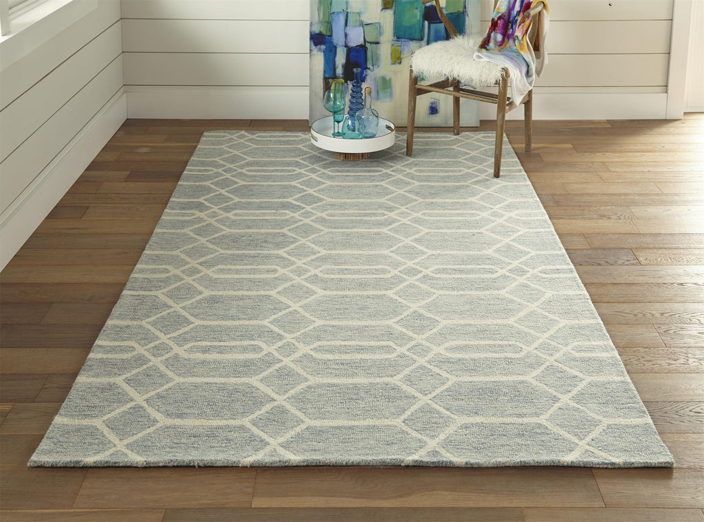 Feizy Belfort 8777F Blue/Ivory Area Rug Lifestyle Image Feature