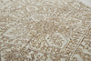 Feizy Belfort 8778F Ivory/Brown Area Rug Corner Image with Rug Pad