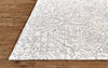 Feizy Belfort 8778F Ivory/Gray Area Rug Corner Image with Rug Pad