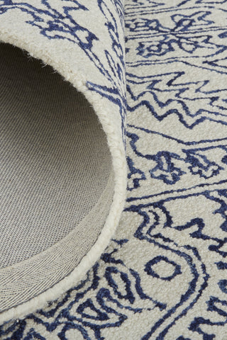 Feizy Belfort 8778F Ivory/Navy Area Rug Detail Image