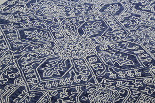 Feizy Belfort 8778F Navy Area Rug Corner Image