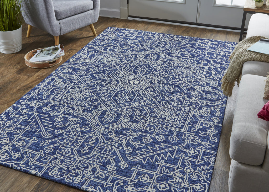 Feizy Belfort 8778F Navy Area Rug Lifestyle Image Feature