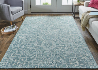 Feizy Belfort 8778F Teal Area Rug Lifestyle Image