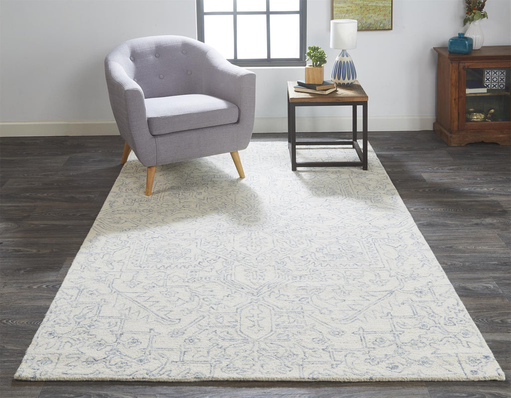 Feizy Belfort 8831F Gray/Ivory Area Rug Lifestyle Image Feature