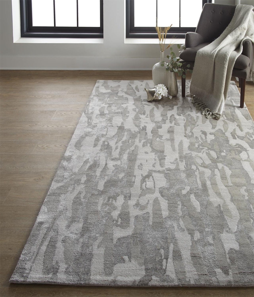 Feizy Dryden 8786F Gray/Silver Area Rug Lifestyle Image Feature