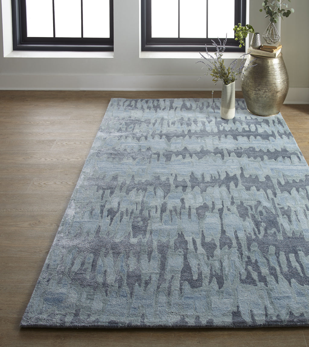 Feizy Dryden 8787F Blue/Gray Area Rug Lifestyle Image Feature