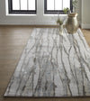 Feizy Dryden 8789F Gray/Silver Area Rug Lifestyle Image Feature