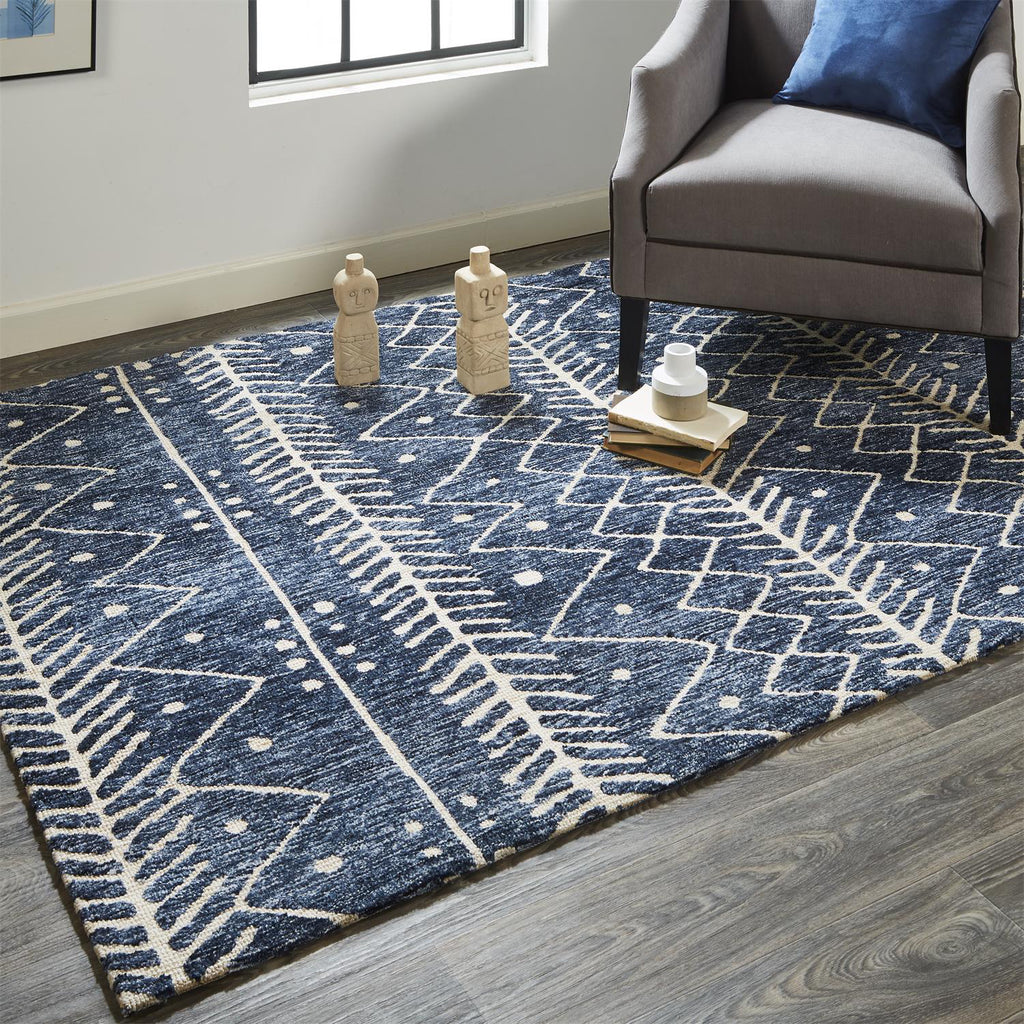 Feizy Colton 8318F Blue/Beige Area Rug Lifestyle Image Feature