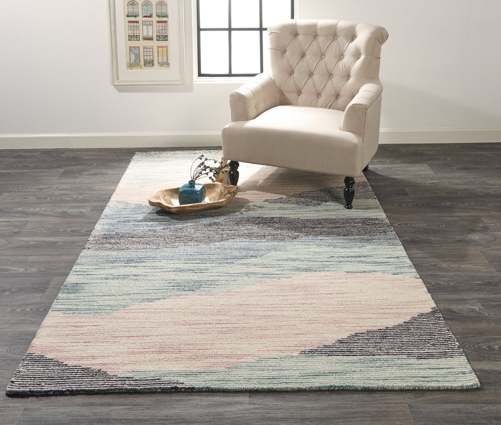 Feizy Brinker 8795F Blue/Pink Area Rug Lifestyle Image Feature