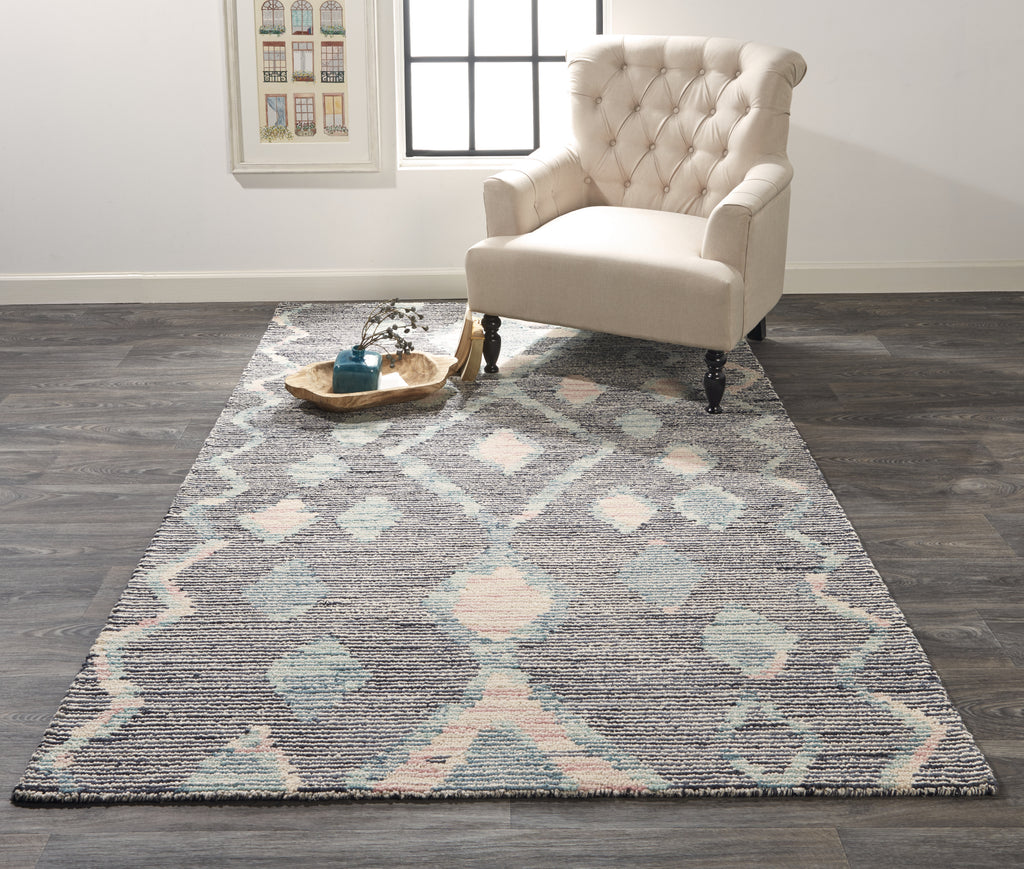 Feizy Brinker 8796F Gray/Blue Area Rug Lifestyle Image Feature