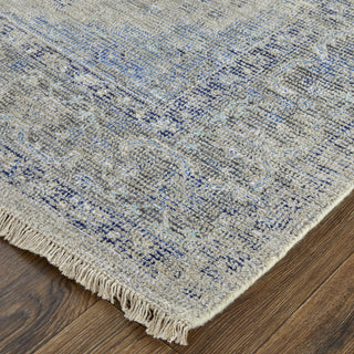 Feizy Caldwell 8108F Gray/Blue Area Rug Corner Image