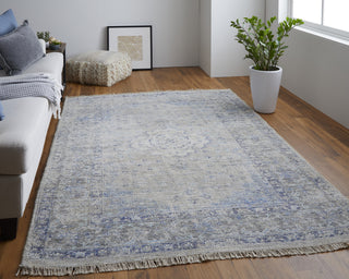 Feizy Caldwell 8108F Gray/Blue Area Rug Lifestyle Image Feature