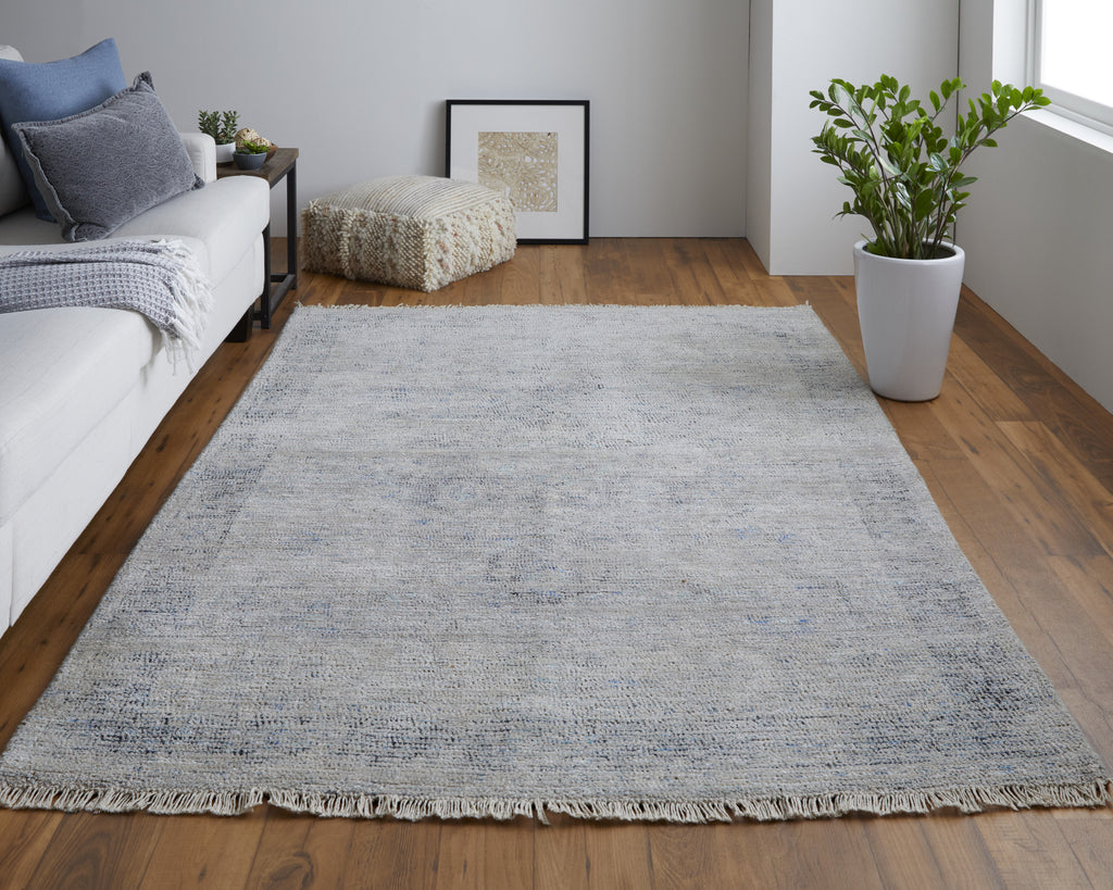 Feizy Caldwell 8805F Gray/Blue Area Rug Lifestyle Image Feature