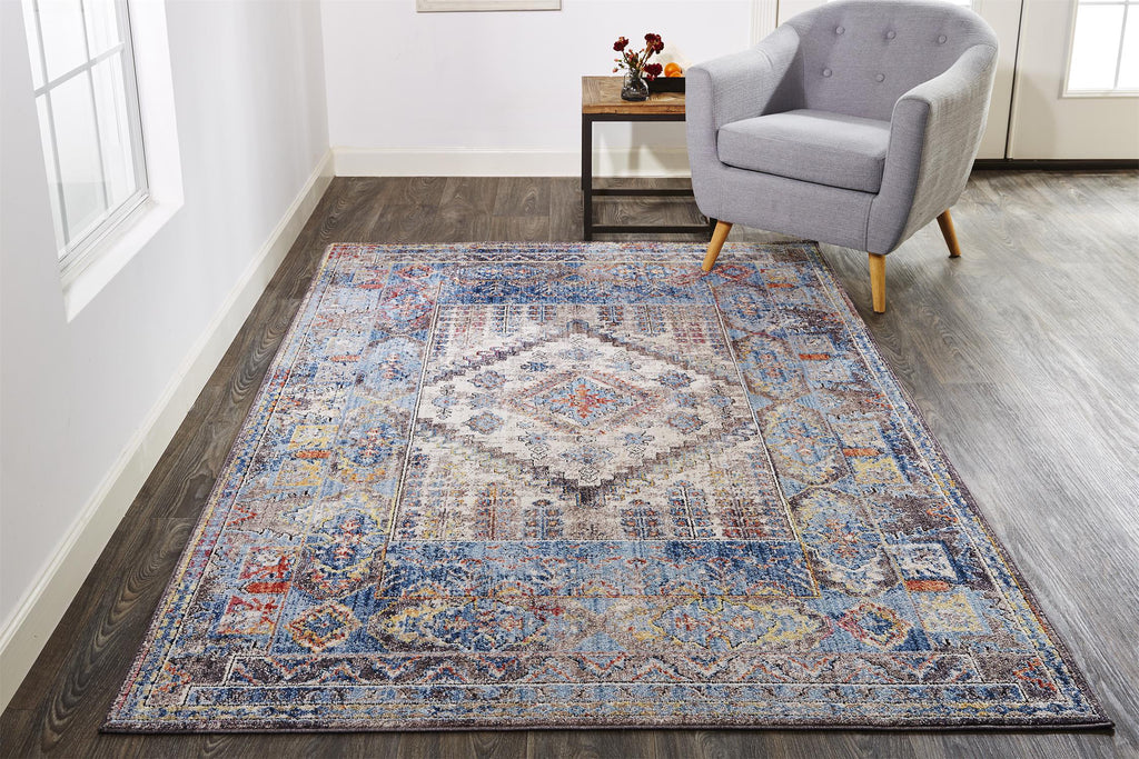 Feizy Armant 3904F Blue/Gray Area Rug Lifestyle Image Feature