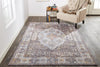 Feizy Armant 3906F Gray/Blue Area Rug Lifestyle Image Feature