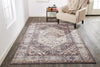 Feizy Armant 3907F Gray/Purple Area Rug Lifestyle Image Feature