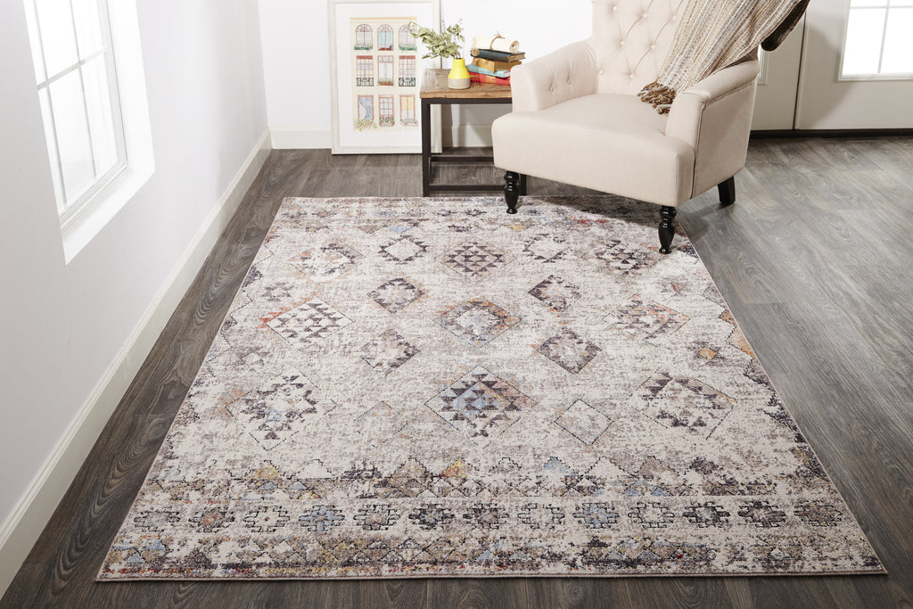 Feizy Armant 3910F Gray Area Rug Lifestyle Image Feature