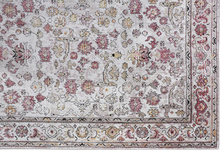 Feizy Armant 3945F Pink/Gray Area Rug Corner Image with Rug Pad