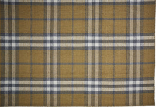 Feizy Crosby 0565F Gold/Blue Area Rug Corner Image with Rug Pad