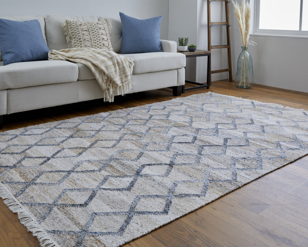 Feizy Beckett 0771F Charcoal/Tan Area Rug Lifestyle Image Feature