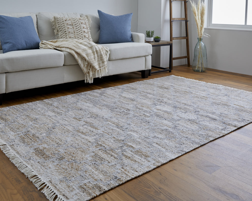 Feizy Beckett 0787F Beige/Gray Area Rug Lifestyle Image Feature