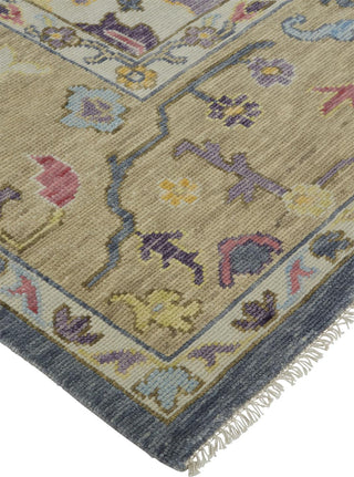 Feizy Karina 6791F Blue/Beige Area Rug Corner Image