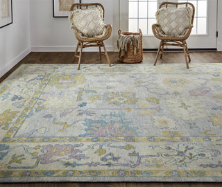 Feizy Karina 6791F Gray/Yellow Area Rug Room Scene Image