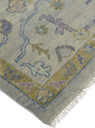 Feizy Karina 6791F Gray/Yellow Area Rug Corner Image