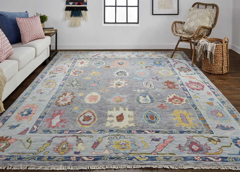 Feizy Karina 6792F Gray/Blue Area Rug Lifestyle Image Feature