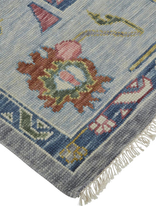 Feizy Karina 6792F Gray/Blue Area Rug Corner Image