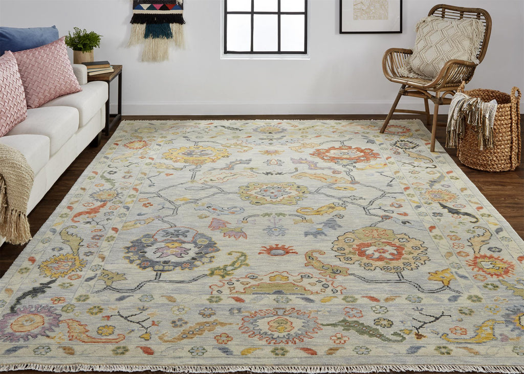 Feizy Karina 6793F Gray/Yellow Area Rug Lifestyle Image Feature
