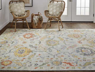 Feizy Karina 6793F Gray/Yellow Area Rug Room Scene Image