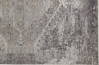 Feizy Sarrant 3963F Gray/Silver Area Rug Corner Image