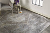Feizy Sarrant 3963F Gray/Silver Area Rug Lifestyle Image Feature