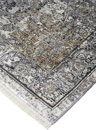 Feizy Sarrant 3965F Gray Area Rug Corner 