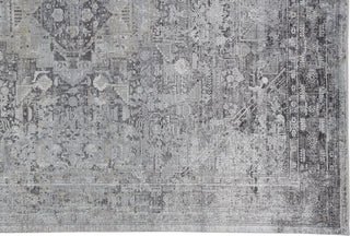 Feizy Sarrant 3966F Gray/Silver Area Rug Corner