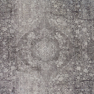 Feizy Sarrant 3967F Gray/Silver Area Rug Close Up 