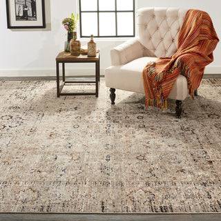 Feizy Caprio 3958F Ivory/Gray Area Rug Lifestyle Image