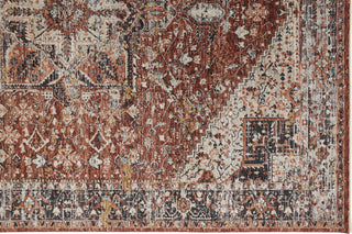 Feizy Caprio 3960F Rust/Tan Area Rug Corner Image