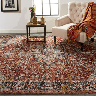 Feizy Caprio 3960F Rust/Tan Area Rug Lifestyle Image