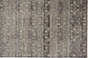Feizy Caprio 3961F Gray/Tan Area Rug Corner Image with Rug Pad