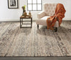 Feizy Caprio 3961F Gray/Tan Area Rug Lifestyle Image Feature