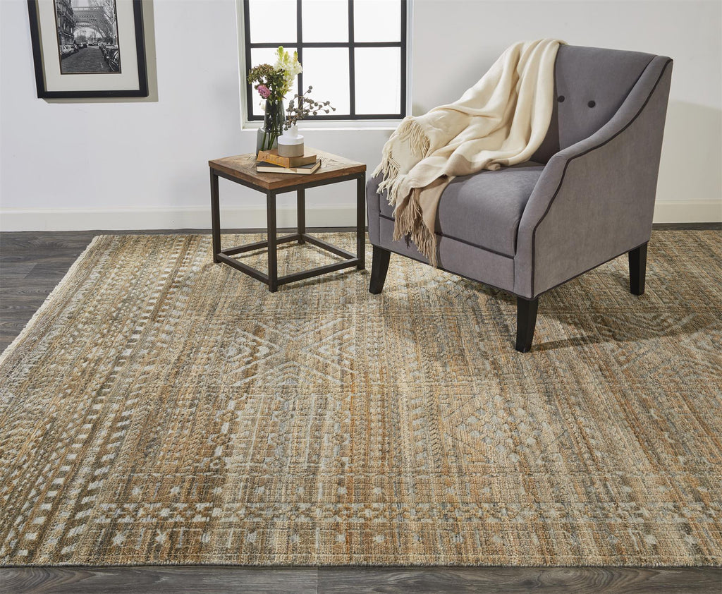 Feizy Payton 6496F Brown/Gray Area Rug Lifestyle Image Feature